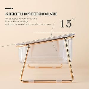 15° tilted elevated bowl,cat bowl,dog bowl