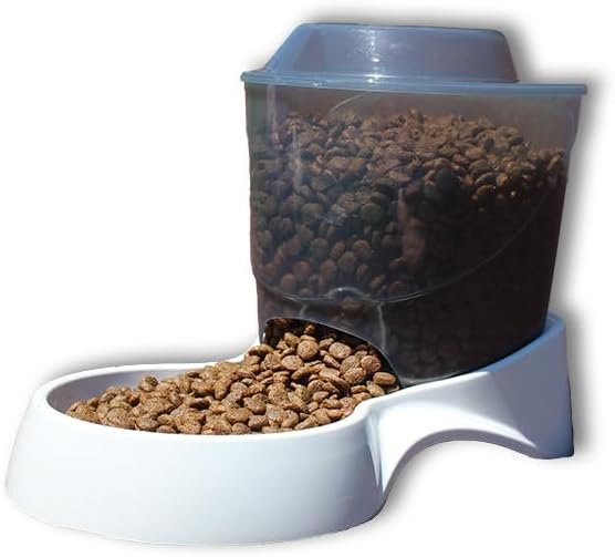 Pets Small Gravity Auto Feeder for Cats/Dogs, 3 Pound Capacity, GRAY (Pack of 1)