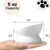 Elevated Cat Food Bowl, 5 Oz Ceramic Raised and Tilted Water Bowl, Anti Vomiting and Protect Pets’ Spines Dishes for Small Dog, Fat Faced Cat, Kitten (White, 1 Pack)