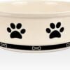 Ceramic Pet Bowl for Dogs and Cats, Weighted Non-Slip Dog Bowls Food and Water Dish, Durable Pets Feeding Bowls Suitable for Small, Medium, and Large Dogs, Pink, 36 Oz