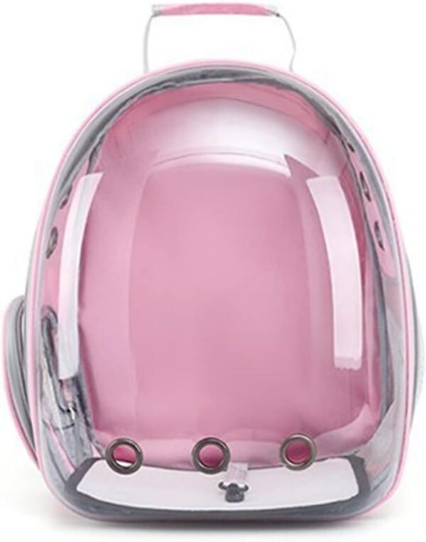Pet Backpack Carrier with Harness Backpack with Bubble Clear Front for Cats, Small Dogs, Bunnies etc with Harness Included, Pet Carrier for Traveling, Walking, Hiking and Outdoor Activities