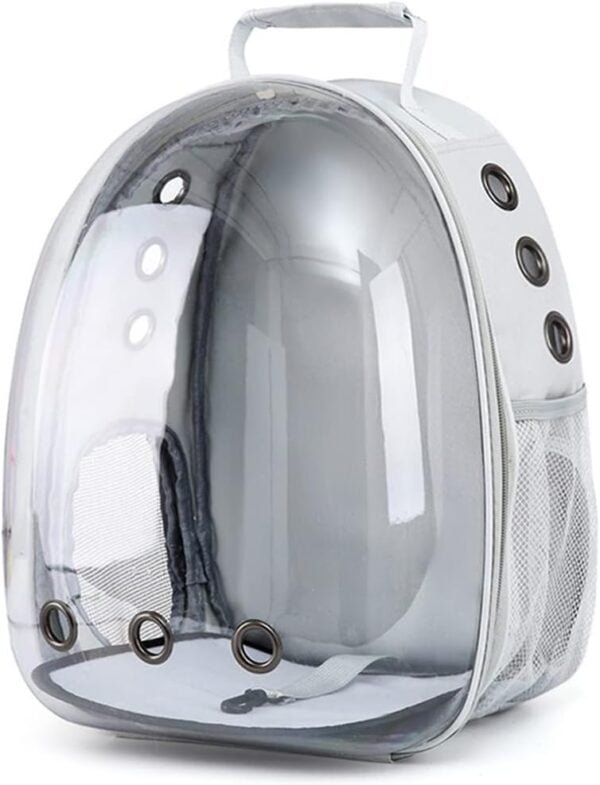 Pet Backpack Carrier with Harness Backpack with Bubble Clear Front for Cats, Small Dogs, Bunnies etc with Harness Included, Pet Carrier for Traveling, Walking, Hiking and Outdoor Activities