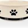 Ceramic Pet Bowl for Dogs and Cats, Weighted Non-Slip Dog Bowls Food and Water Dish, Durable Pets Feeding Bowls Suitable for Small, Medium, and Large Dogs, Pink, 36 Oz