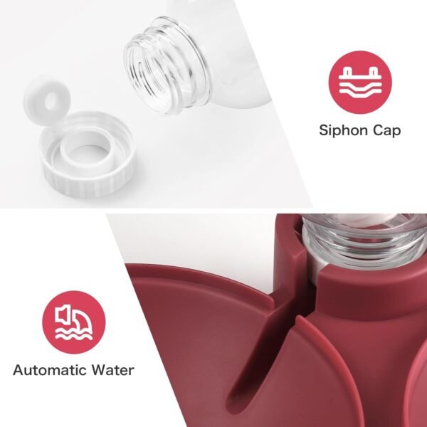 61-YDr_mszL._AC_SL1500 Cat Food Bowl, Cat Bowls Whisker Friendly with Water Dispenser for Cats and Small Dogs