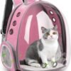 612YnwVg8IL._AC_SL1200 Cat Backpack/Cat Backpack Bubble Expandable Foldable Breathable for Small Medium Dogs Cats, Space Capsule Bubble Window Pet Carrier Backpack for Hiking, Travelling (Yellow)