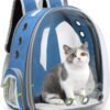 615P6nHO1TL._AC_SL1200 Cat Backpack/Cat Backpack Bubble Expandable Foldable Breathable for Small Medium Dogs Cats, Space Capsule Bubble Window Pet Carrier Backpack for Hiking, Travelling (Yellow)