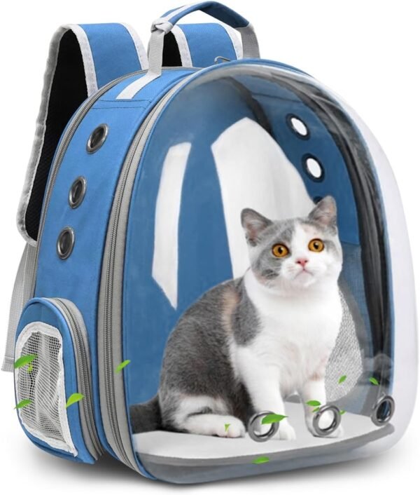 615P6nHO1TL._AC_SL1200 Cat Backpack/Cat Backpack Bubble Expandable Foldable Breathable for Small Medium Dogs Cats, Space Capsule Bubble Window Pet Carrier Backpack for Hiking, Travelling (Yellow)