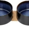 61He2ZjR8kL._AC_SL1500 Ceramic Dog and Cat Bowl with Wood Stand Non-Slip Matte Glaze Weighted Food Water Set for Cats &Small Dogs 13.5OZ