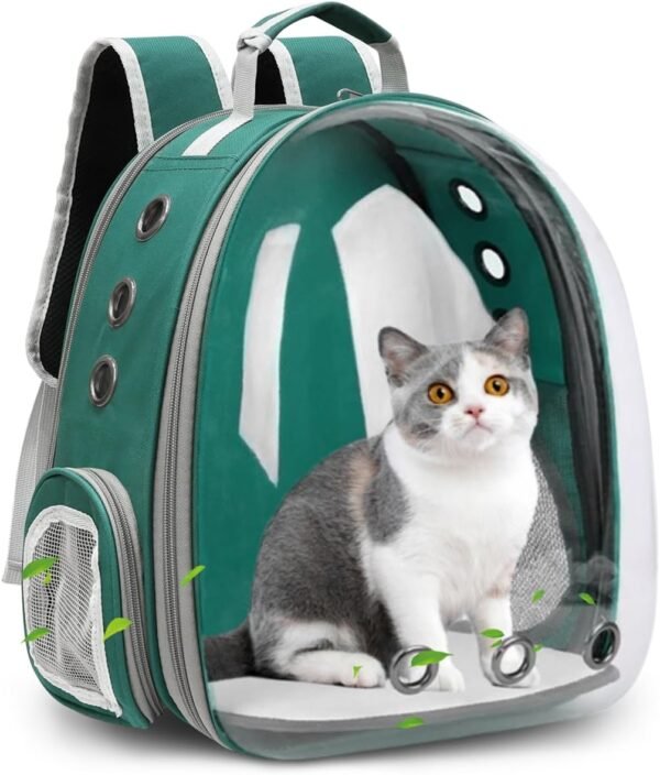 61TAx0En6qL._AC_SL1200 Cat Backpack/Cat Backpack Bubble Expandable Foldable Breathable for Small Medium Dogs Cats, Space Capsule Bubble Window Pet Carrier Backpack for Hiking, Travelling (Yellow)