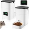 2 Pcs Automatic Cat Feeder Timed Dog Food Dispenser 3l Dry Food Dispenser with Dual Power Supply Pet Feeder Programmable Portion Size Control 4 Meals Per Day Auto Cat Feeder