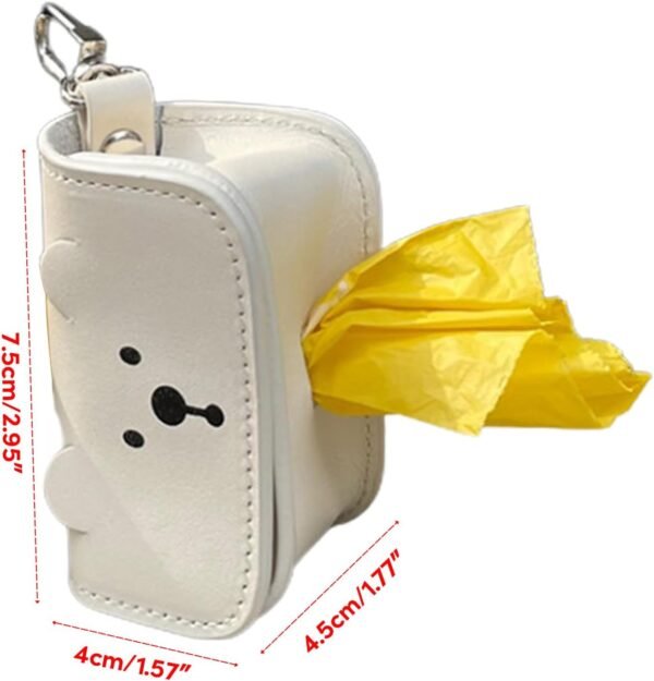 Cute Bear Dog Poop Bag Dispenser Waste Bags Holder Dispensers Poop Bags Dogs Trash Pet Clean Outdoor Accessories Garbage Bag Storage Bags With Rope Storage Bag Organizers Storage Bags For Bags