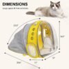 61cis9Tt2ZL._AC_SL1200 Cat Backpack/Cat Backpack Bubble Expandable Foldable Breathable for Small Medium Dogs Cats, Space Capsule Bubble Window Pet Carrier Backpack for Hiking, Travelling (Yellow)