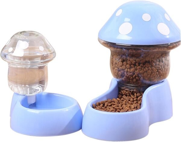 Automatic Feeders Automatic Pets Feeder Waterer Set 1800ml Cats Food Feeder and 500ml Dogs Water Dispenser with DIY Sticker for Small Medium Big Pets Green