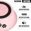 Stainless Steel Dog Bowls, Nonslip Rubber Bottom No Spill Proof Skid Metal Insulated Dog Bowls for Large Medium Small Breed Dogs (Pink, 3.6 Cups/29 OZ)