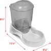 Pets Small Gravity Auto Feeder for Cats/Dogs, 3 Pound Capacity, GRAY (Pack of 1)