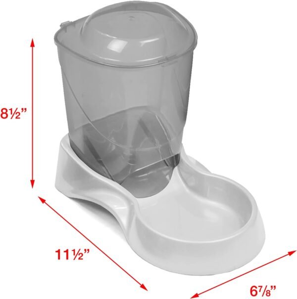 Pets Small Gravity Auto Feeder for Cats/Dogs, 3 Pound Capacity, GRAY (Pack of 1)