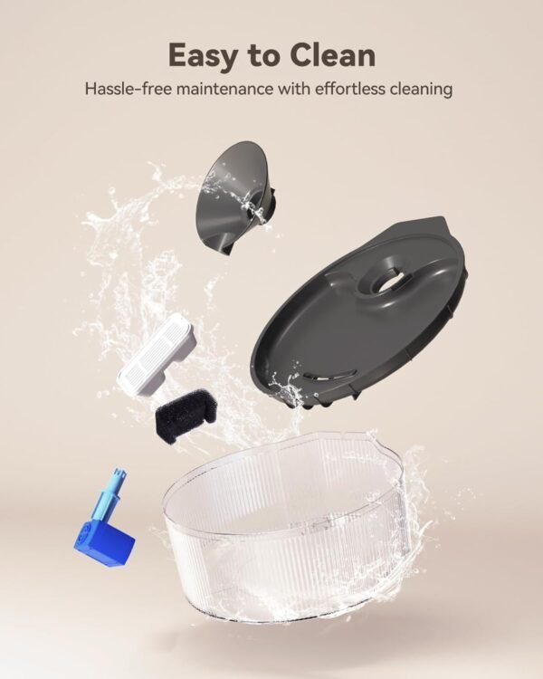 Dog Water Fountain Dispenser for Large Dogs: Automatic Water Bowl Dispenser for Cat & Dogs Inside 168oz/5L Big Fountain Water Bowl