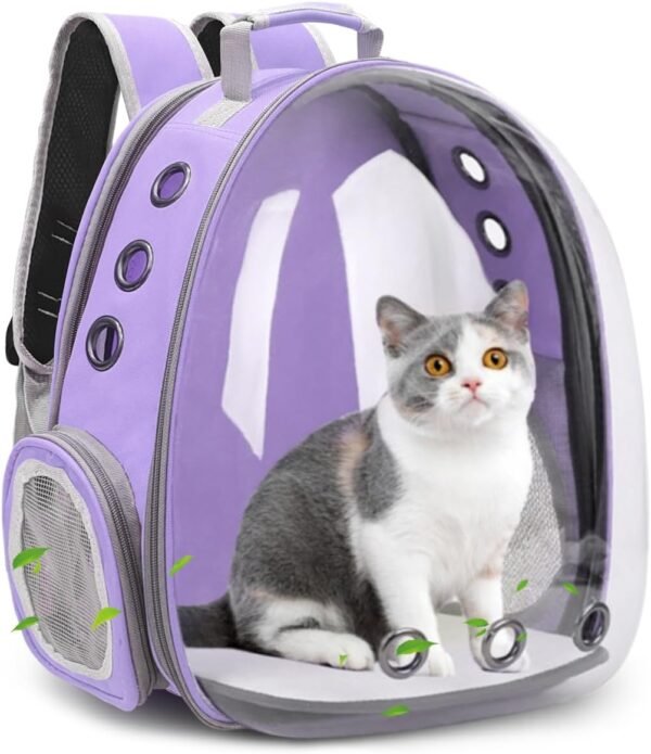 61tcyQpkSoL._AC_SL1200 Cat Backpack/Cat Backpack Bubble Expandable Foldable Breathable for Small Medium Dogs Cats, Space Capsule Bubble Window Pet Carrier Backpack for Hiking, Travelling (Yellow)