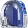 Pet Backpack Carrier with Harness Backpack with Bubble Clear Front for Cats, Small Dogs, Bunnies etc with Harness Included, Pet Carrier for Traveling, Walking, Hiking and Outdoor Activities