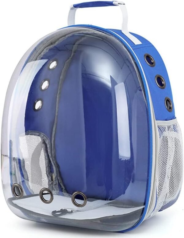 Pet Backpack Carrier with Harness Backpack with Bubble Clear Front for Cats, Small Dogs, Bunnies etc with Harness Included, Pet Carrier for Traveling, Walking, Hiking and Outdoor Activities