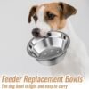 7117p1L8IEL._AC_SL1500 15 Pcs Pets Bowl Bulk Stainless Steel Dog and Cat Bowls Metal Small Puppy Raised Food and Water Dish for Cage(15 oz)