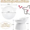Ceramic Raised Cat Bowl，Tilted Raised Cat Bowl Anti Vomit Cat Bowls for Indoor Cats Whisker Friendly Pet Feeder for Cats Puppies, Microwave and Dishwasher Safe