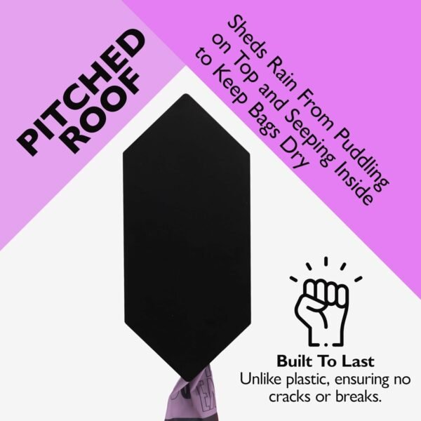 Dog Poop Bag Dispenser with 8 Poop Bag Rolls, Stainless-Steel Dog Bag Holder with Magnetic Door Closure, Indoor and Outdoor Poop Bag Dispenser, Holds 8-9 Rolls, 7.75″ x 3.25″, Black