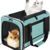 Pet Carrier for Large Cats 20 lbs+ / Soft Sided Small Dog Travel Carrier Top Load/Collapsible Carrier Bag for Big Cat / 2 Kittens Sturdy Transport Carrier Long Trips/Medium Cats 15 pounds