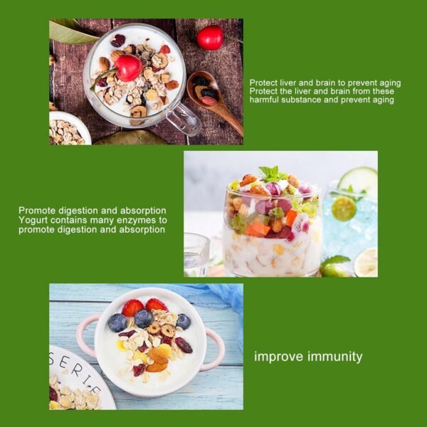 Yogurt Maker Machine, French and Greek Yogurt Maker, 15W Stainless Steel Yoghurt Maker for Home Organic Yogurt, Cheese Maker, Natto Maker, Gifts (US)