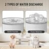 Cat Water Fountain, Pet Water Fountain for Cats Inside LED Water Storage & 2 Flow Modes, 67oz/2L Automatic Cat Water Dispenser for Dogs Small Drinking Indoors Filters Smart Pump Visual Window
