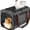 Pet Carrier for Large Cats 20 lbs+ / Soft Sided Small Dog Travel Carrier Top Load/Collapsible Carrier Bag for Big Cat / 2 Kittens Sturdy Transport Carrier Long Trips/Medium Cats 15 pounds