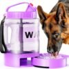 77oz Dog Water Bottle Dog Travel Water Bottle, Portable Dog Water Bowl Dispenser for Travel Camping Hiking Walking, Dog Water Drinking Bottle Dog Travel Water Bowl for Large Dogs