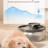 Dog Water Fountain Dispenser for Large Dogs: Automatic Water Bowl Dispenser for Cat & Dogs Inside 168oz/5L Big Fountain Water Bowl