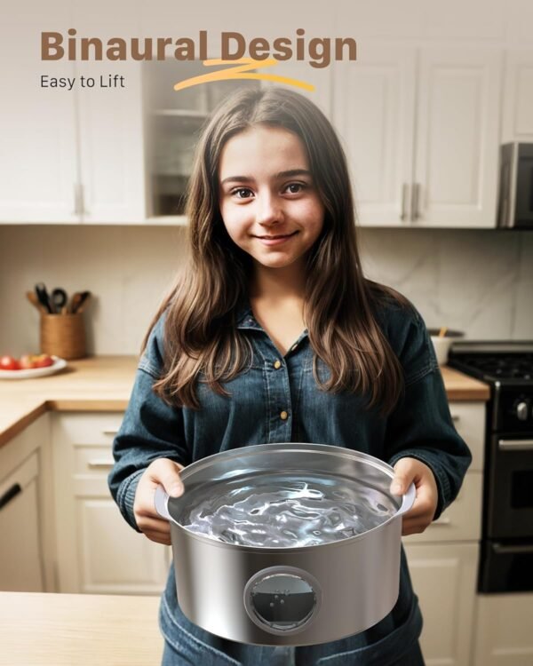 Dog Water Fountain for Large Dogs: 1.8Gal/7L Stainless Steel Pet Drink Dispenser – Automatic Filtered Puppy Metal Bowl – Quiet Animal Watering Machine Indoor – Auto Big Cat&Kitty Waterer Fountains