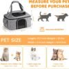 71McAOUpVtL._AC_SL1500 Cat Carrier Soft for 2 Kitten Cats 16x12x11 inches Small Pet Dog Carrier Pet Carrier Airline Approved, Foldable Traval Cat Carrying Bag Under 20lbs
