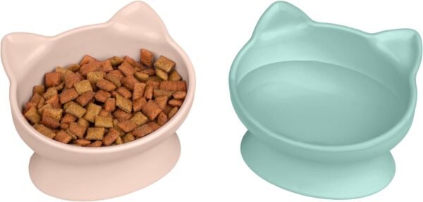 Raised Cat Food Bowl Collection/Stress Free Pet Feeder and Waterer and Slow Feed Bowls