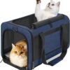 Pet Carrier for Large Cats 20 lbs+ / Soft Sided Small Dog Travel Carrier Top Load/Collapsible Carrier Bag for Big Cat / 2 Kittens Sturdy Transport Carrier Long Trips/Medium Cats 15 pounds