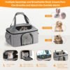 71TkrFQZskL._AC_SL1500 Cat Carrier Soft for 2 Kitten Cats 16x12x11 inches Small Pet Dog Carrier Pet Carrier Airline Approved, Foldable Traval Cat Carrying Bag Under 20lbs