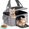 71WgFFvrgvL._AC_SL1500 Cat Carrier Soft for 2 Kitten Cats 16x12x11 inches Small Pet Dog Carrier Pet Carrier Airline Approved, Foldable Traval Cat Carrying Bag Under 20lbs