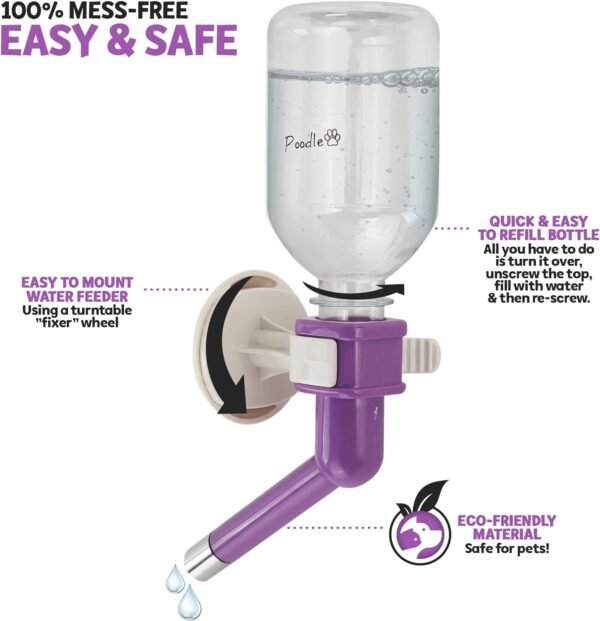 71YuXYHbRCL._AC_SL1500_0f18992b-911e-4dc9-b807-63f153c1436a Pet Water Feeder Bottle Container Dispenser for Cage or Kennel ?C Gravity Hydration Fountain with Spigot Spout for Dogs, Cats, Hamsters, Rabbits & Other Small Animals ?? (Crate Water Bottle)