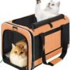 Pet Carrier for Large Cats 20 lbs+ / Soft Sided Small Dog Travel Carrier Top Load/Collapsible Carrier Bag for Big Cat / 2 Kittens Sturdy Transport Carrier Long Trips/Medium Cats 15 pounds