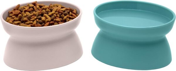 Raised Cat Food Bowl Collection/Stress Free Pet Feeder and Waterer and Slow Feed Bowls