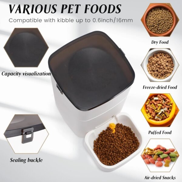 2 Pcs Automatic Cat Feeder Timed Dog Food Dispenser 3l Dry Food Dispenser with Dual Power Supply Pet Feeder Programmable Portion Size Control 4 Meals Per Day Auto Cat Feeder