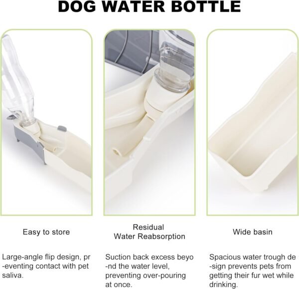 Dog Water Bottle, Pet Portable Travel Outdoor Camping Essentials Spill Proof Dispenser，Squeezing Water Out, Clean and Hygienic Suitable for all of Dogs to Replenish Moisture at Any Time
