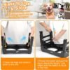 71vbok9AmML._AC_SL1500 Elevated Dog Bowls, 4 Height Adjustable Raised Dog Bowl Stand with 2 Thick 50oz Stainless Steel Dog Food Bowls Non-Slip Dog Feeder for Large Medium Dogs Adjusts to 3.7″, 9.2″, 10.75″, 12.36″ Black