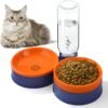 71yRmVqo4FL._AC_SL1500 Cat Food Bowl, Cat Bowls Whisker Friendly with Water Dispenser for Cats and Small Dogs