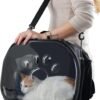 Pet Carrier Backpack, cat Carrier Bag, cat Dog Carrier Bag, Bird Carrier Bag, Backpack Carrier with Foldable Shoulder Strap, Designed for Cats and Puppies, Airline Approved, Travel, Hiking (Yellow)