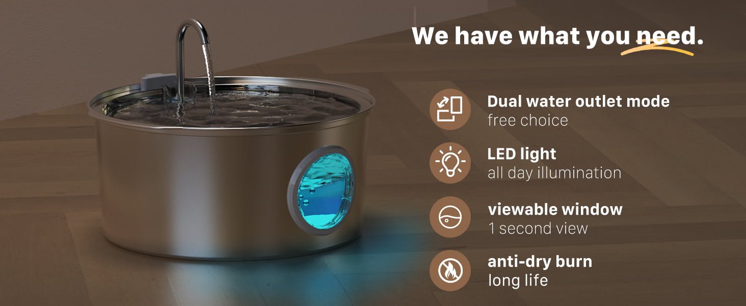 dog water fountain stainless steel, automatic water bowl for dogs, dog fountains, dog water fountain
