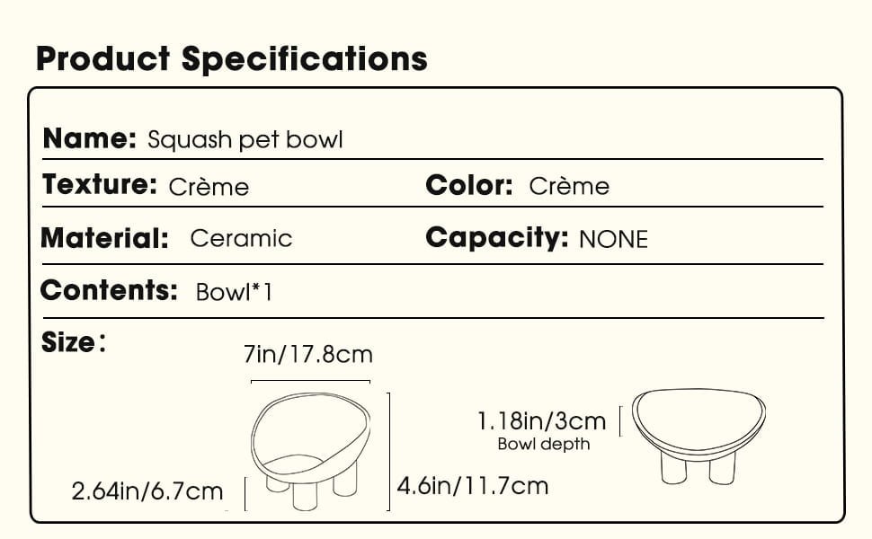 Chubby Cute Pet Bowls