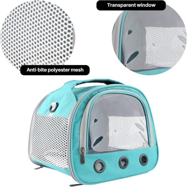 Small Pet Carrier Bag with Mat Guinea Pig Travel Carrier with Strap Portable Breathable Rabbit Carrier Outdoor Pet Bag for Ferret Bunny Hedgehog Guinea Pig